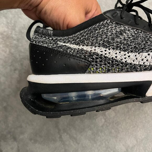 Nike Air Max Flyknit Racer DJ6106-001 Men’s 10.5 Black White Running Shoes - Picture 7 of 9